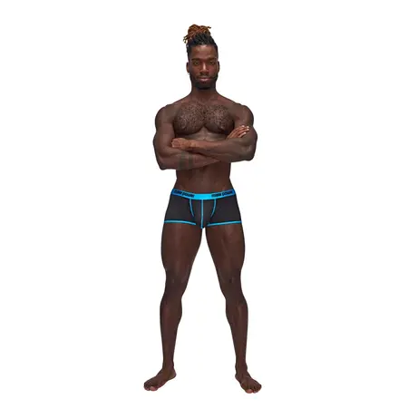 Male Power Uplift Mini Short L Crni - Ergonomska Podrška i Satenski Pojas