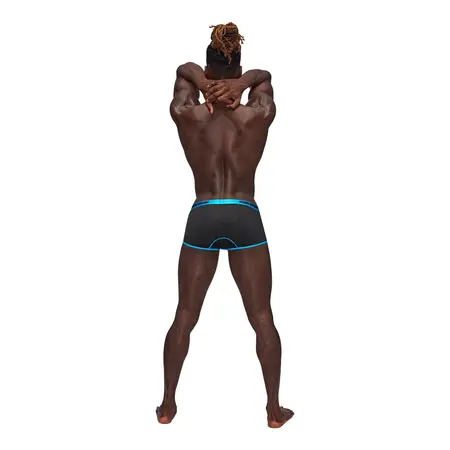 Male Power Uplift Mini Short L Crni - Ergonomska Podrška i Satenski Pojas