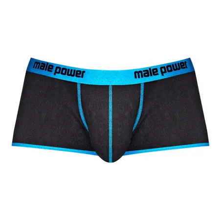 Male Power Uplift Mini Short L Crni - Ergonomska Podrška i Satenski Pojas