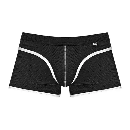 Male Power Sport Mesh Mini Short M Black - Breathable Athletic Design
