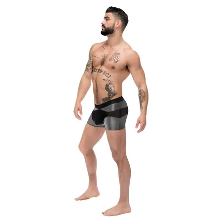 Male Power Iron Clad Šortsice L Siva - Mrežasti Dizajn Udoban Kroj