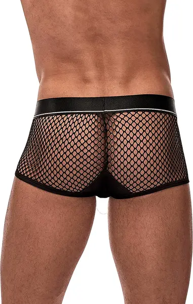 Male Power Mini Ring Shorts S Black - Soft Waistband & Detachable Pouch