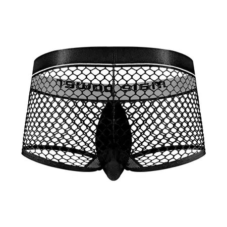 Male Power Mini Ring Shorts S Black - Soft Waistband & Detachable Pouch