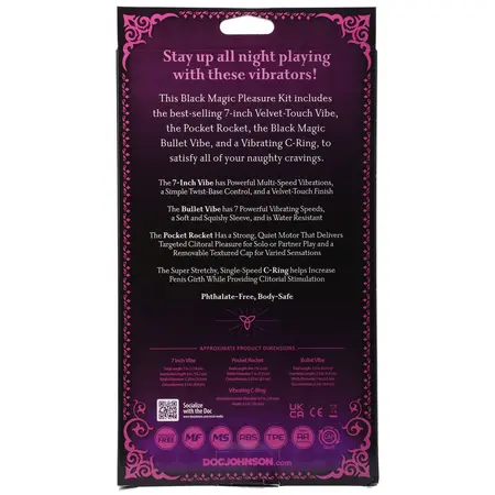 Doc Johnson Black Magic Pleasure Kit Multi-Function Set Black
