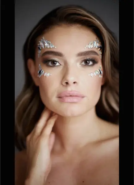 Dazzling Eye Sparkle Bling Sticker - Self-Adhesive Face Crystals