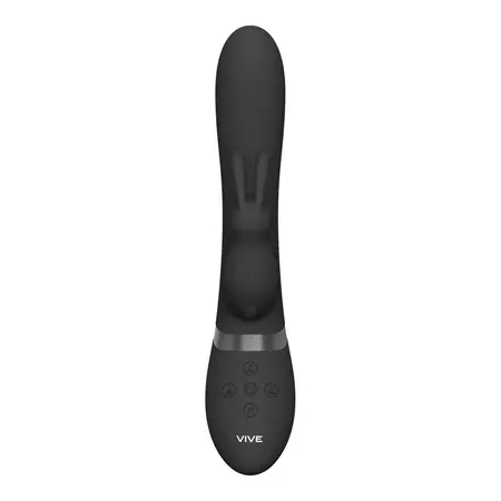 Taka VIVE042 Naduvavajući Vibrirajući Rabbit Uređaj Crni Silikon
