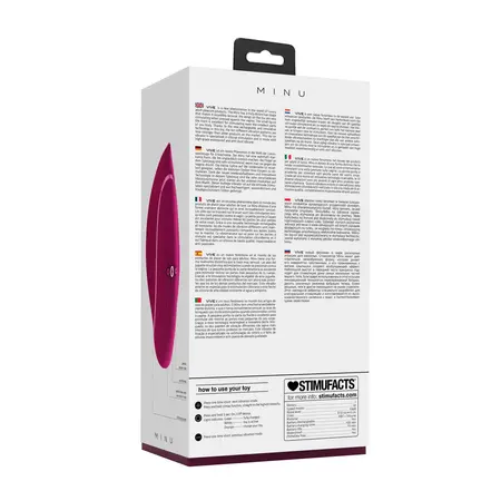 VIVE MINU Lay-On Massager Pink - 10 Vibration Modes, Waterproof Design
