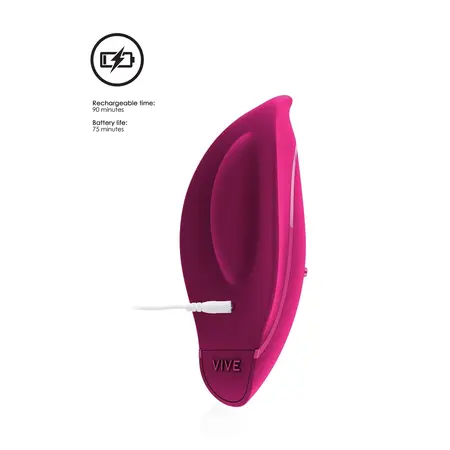 VIVE MINU Lay-On Massager Pink - 10 Vibration Modes, Waterproof Design