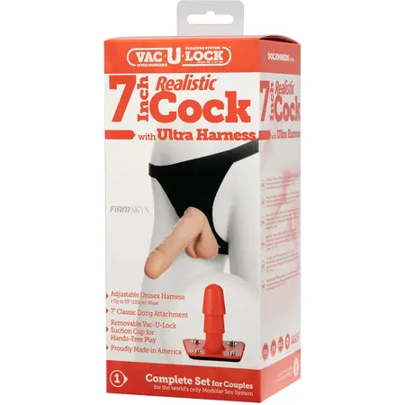 Doc Johnson Ultra Harness System 7in 18cm Vanilla Attachment Set