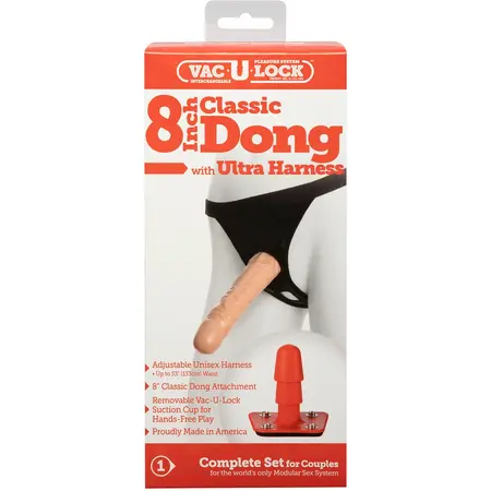 Doc Johnson Ultra Harness & 20cm Vanilla Attachment Kit, Adjustable System