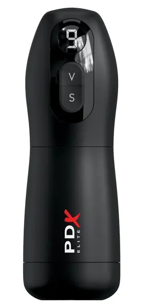 PDX Elite Suck-O-Matic Frosted Crni Automatski Stimulacioni Sistem 26.5cm