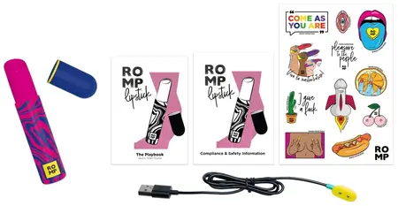 ROMP Lipstick Air Pulse Kompaktni intimni uređaj, vodootporan, roze