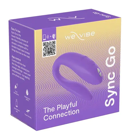 We-Vibe Sync Go ljubičasti – dvostruki nosivi vibrator, kontrolisan aplikacijom, silikon