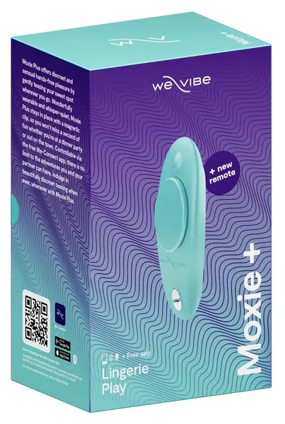 We-Vibe Moxie+ Aqua - Discreet Wearable Intimate Device, Blue