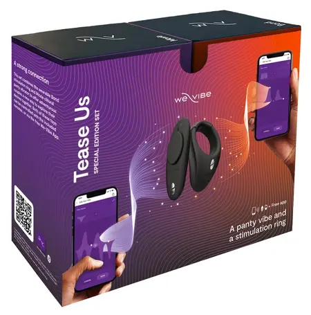 We-Vibe Tease Us Set Bond & Moxie+ - Premium Vibrating Ring & Lay-On Model