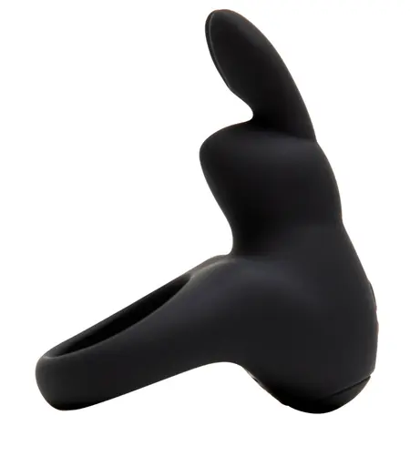 Happy Rabbit crni intimni prsten sa vibrirajućim fleksibilnim ušima