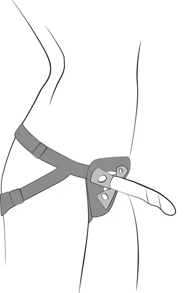 ROMP Piccolo pegging komplet – silikonski intimni uređaj sa pojasom, 14cm