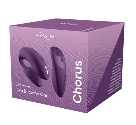 We-Vibe Chorus Intimate Device Purple, Biofeedback Remote, Waterproof