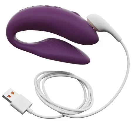 We-Vibe Chorus Intimate Device Purple, Biofeedback Remote, Waterproof