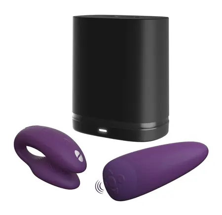 We-Vibe Chorus Intimate Device Purple, Biofeedback Remote, Waterproof