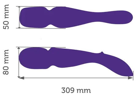 We-Vibe Wand Cordless Massager with App Control & Attachments, Purple