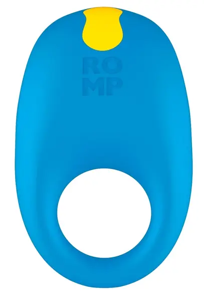 ROMP Juke fleksibilni silikonski intimni prsten 10 režima USB plavi 7.3cm