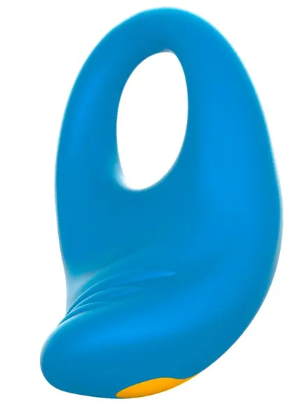 ROMP Juke fleksibilni silikonski intimni prsten 10 režima USB plavi 7.3cm