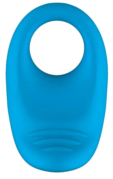 ROMP Juke fleksibilni silikonski intimni prsten 10 režima USB plavi 7.3cm