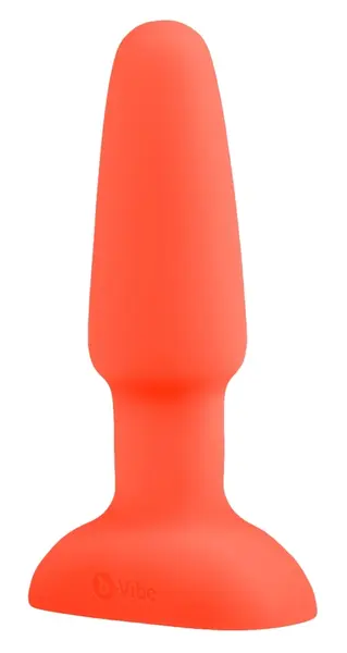 b-Vibe Rimming Plug 2 Orange - Rotating Pearl Anal System, 15 cm