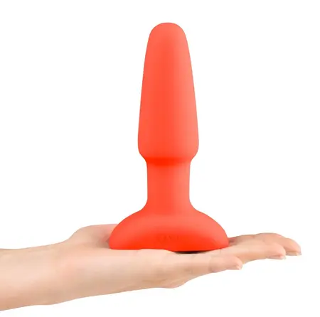 b-Vibe Rimming Plug 2 Orange - Rotating Pearl Anal System, 15 cm