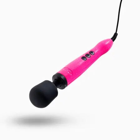 Doxy Die Cast Wand Massager Hot Pink Glitter 10th Anniversary Edition