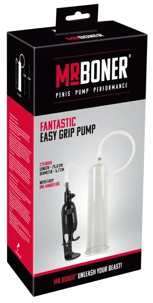 Mr. Boner Fantastic Easy Grip Intimate Vacuum Trainer, 26 cm, Transparent