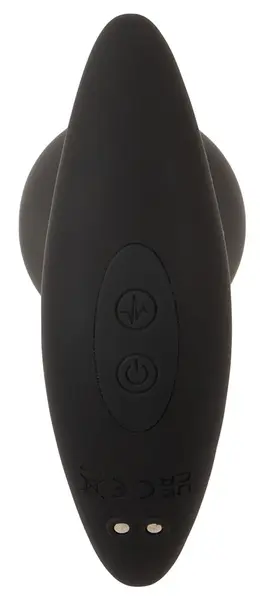ANOS RC Dvomotorni Intimni Čep sa Pokretnim Masažnim Prstenovima, Crna, 16.4 cm
