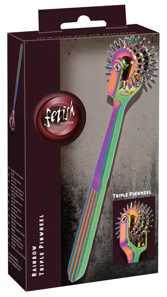 Fetish Collection Rainbow Trostruki Točkić Metalni Senzorni Alat 18.5 cm