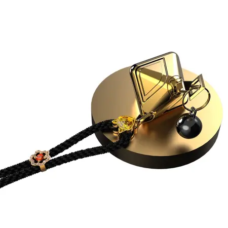 LOCKINK Vibration Cube 2.0 Gold - Compact Wearable Pulse Device