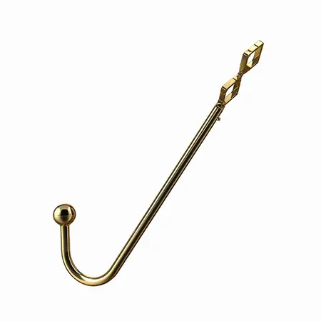 LOCKINK Gold Adjustable Stainless Steel Anal Hook - Versatile System