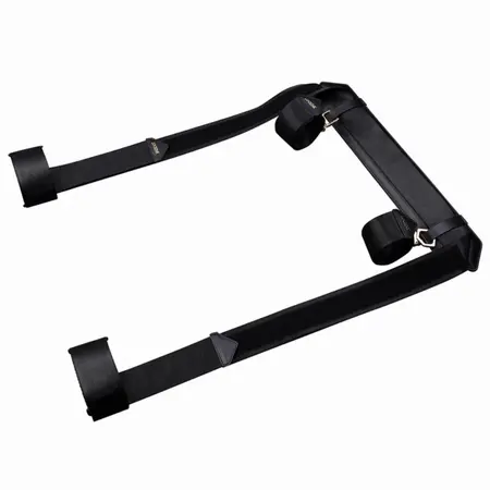 LOCKINK Adjustable Leg Spreader Black - Comfort Foam Lined Bondage Bar