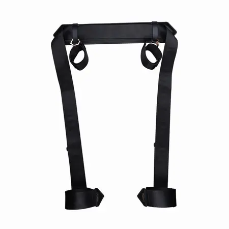 LOCKINK Adjustable Leg Spreader Black - Comfort Foam Lined Bondage Bar