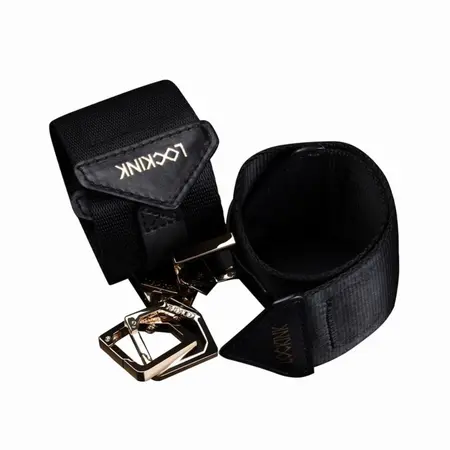 LOCKINK Adjustable Leg Spreader Black - Comfort Foam Lined Bondage Bar