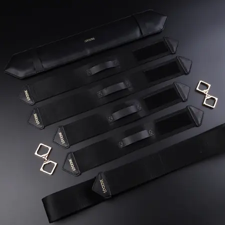 LOCKINK Adjustable Leg Spreader Black - Comfort Foam Lined Bondage Bar