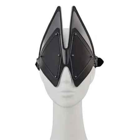 LOCKINK Vixen Adjustable Leather Blindfold Set Black Mask System