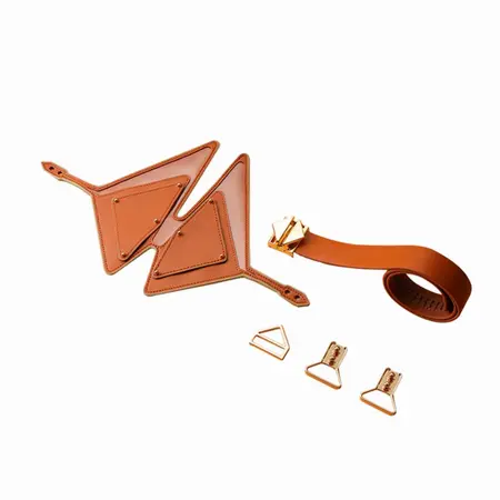 LOCKINK Vixen Adjustable Leather Blindfold Set Brown - Removable Eye Flaps