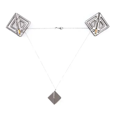 LOCKINK Adjustable Nipple Clamps Grey with Decorative Pendant
