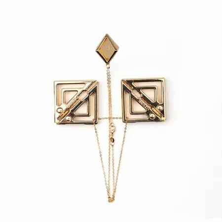 LOCKINK Gold Adjustable Nipple Clamps with Decorative Pendant