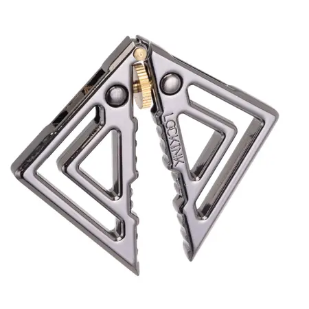 LOCKINK Adjustable Nipple Clamps with Decorative Pendant Grey Metal