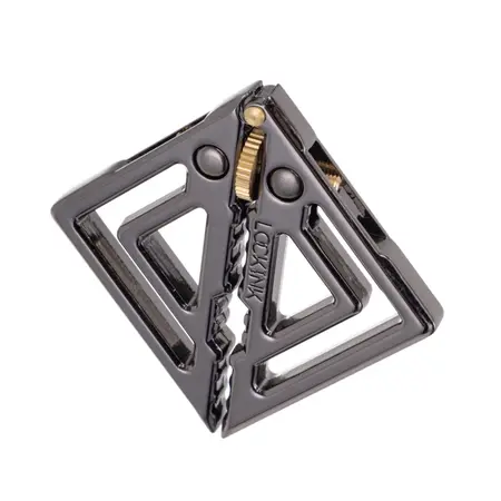 LOCKINK Adjustable Nipple Clamps with Decorative Pendant Grey Metal
