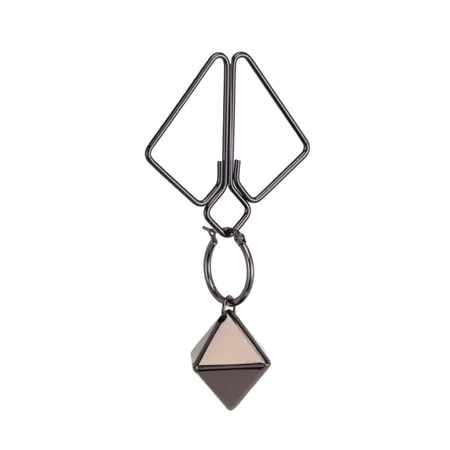 LOCKINK Nipple Clamps with Weighted Pendant Grey - Adjustable Design