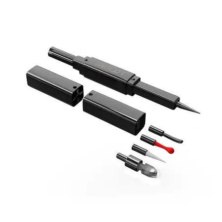 LOCKINK 5-in-1 Multi-Head Tickler Accessory Set - Black, Versatile Design