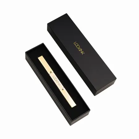 LOCKINK Multi-Head Sensory Tickler Wand, 5 Attachments, Gold Finish