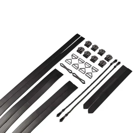 LOCKINK 8-Piece Adjustable Restraint Strap Set Black - Versatile Kit